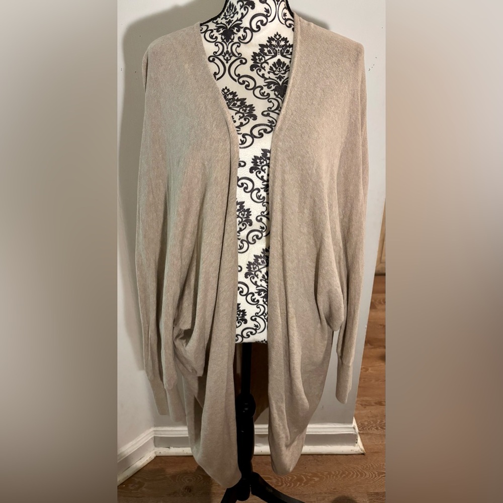 Stylish Cream Open-Front Cardigan